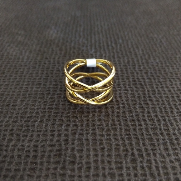 BRONZE Oro Double✌️Criss Cross🔀 Ring - Sz 7 - Picture 13 of 16